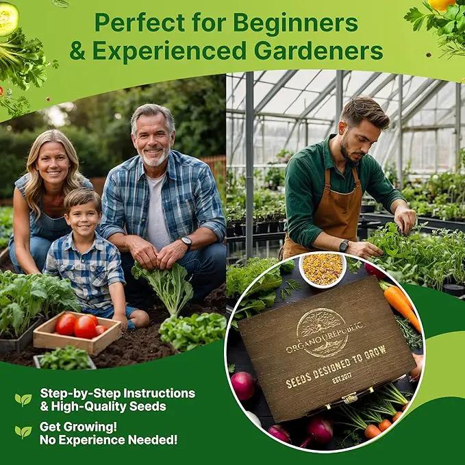 75 Herb & Vegetable Seeds Variety Pack, Garden Seed Starter Kit - Over 47,380 Non-GMO Heirloom Seeds for Planting Vegetables and Herbs Garden Seeds Gift Seed Box with Gardening Supplies, Survival Kit by GreenHaven Gardens