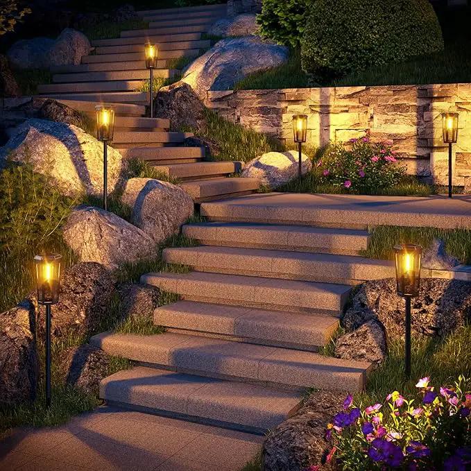 KINKAI Solar Pathway Lights Outdoor - 6 Pack Solar Garden Lights Driveway Light Landscape Lighting for Outside Walkway Patio Sidewalk Yard (Warm Light) by GreenHaven Gardens
