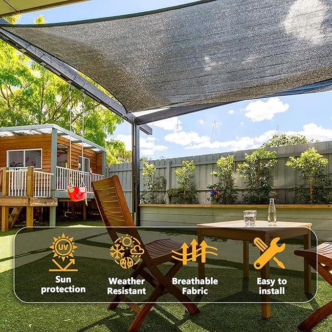 VICLLAX 90% Shade Cloth, 8x23FT Durable Black Mesh Trap with Every 3 FT Grommet, Sun Shade Fabric Netting for for Plants Cover, Greenhouse, Chicken Coop, Barn Kennel, Garden Patio by GreenHaven Gardens