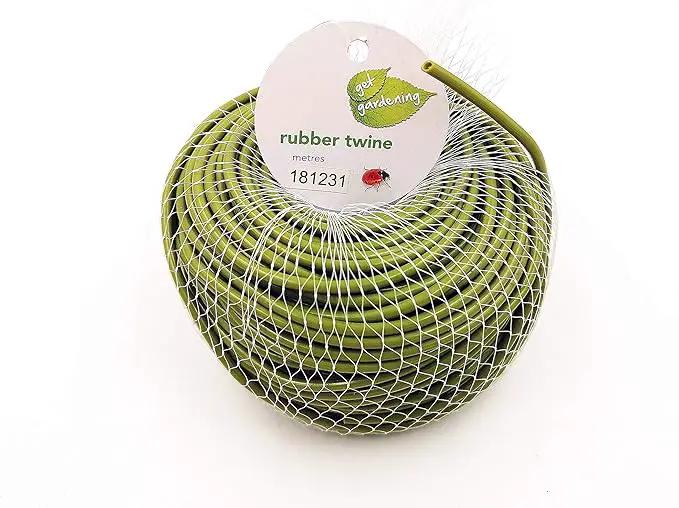 TIPU Soft Rubber Garden Rope Twine, Soft Hollow Stretchy Plant Support and Garden Twine, Green, 262 FT by GreenHaven Gardens