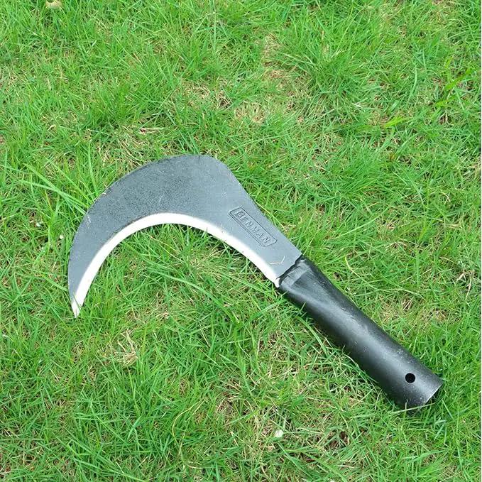 Kana Hoe 217 Japanese Garden Tool - Hand Hoe/Sickle is Perfect for Weeding and Cultivating. The Blade Edge is Very Sharp. (Beijing-025) by GreenHaven Gardens