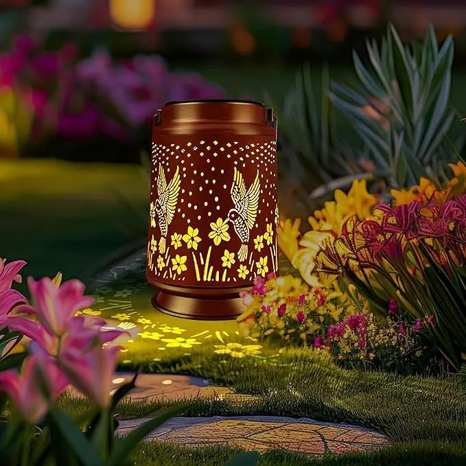 KY&BOSAM Solar Lanterns Outdoor Waterproof Hummingbird Garden Decor Birthday Gifts for Women Mom Grandma Hanging Solar Lights Outdoor Metal LED Lantern Outside for Yard Patio Backyard Porch Pathway by GreenHaven Gardens