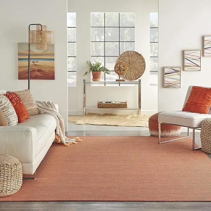 Nourison Positano Indoor/Outdoor Terracotta 2'2" x 10' Area Rug, Easy Cleaning, Non Shedding, Bed Room, Living Room, Dining Room, Backyard, Deck, Patio (2x10) by GreenHaven Gardens