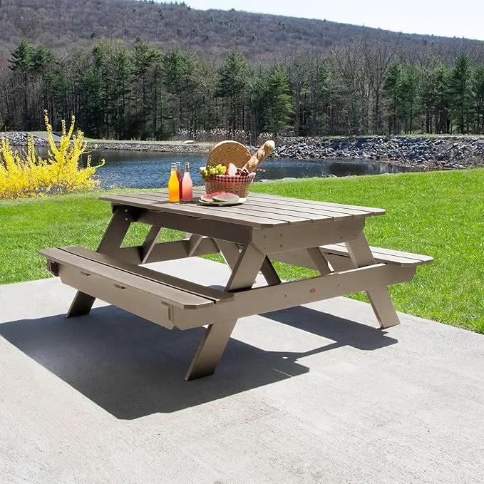 highwood Hometown Picnic Table, 6 Foot, Woodland Brown by GreenHaven Gardens
