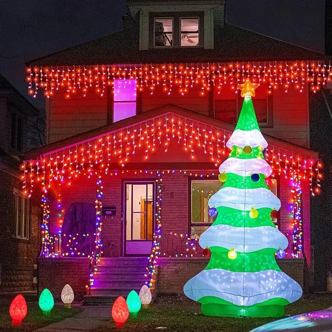 Christmas Icicle Lights Outdoor, 66Ft 640 LED Icicle Lights for Outside with 8 Modes Timers, Waterproof Plug in String Light for House Yard Eave Patio Wedding Party Holiday Decorations, Red by GreenHaven Gardens