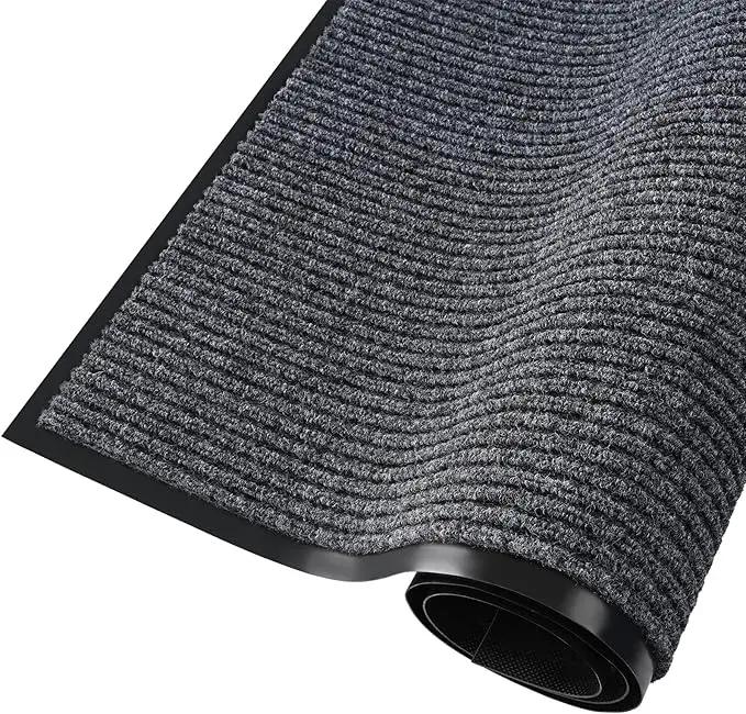 Profile Rubber Door Mat, 72x48inch, Heavy Duty, Entrance Doormat, Indoor and Outdoor, Waterproof, Easy Clean Shoe Scraper, Home Rug Welcome Mats for Entryway, Patio, Porch(Grey) by GreenHaven Gardens