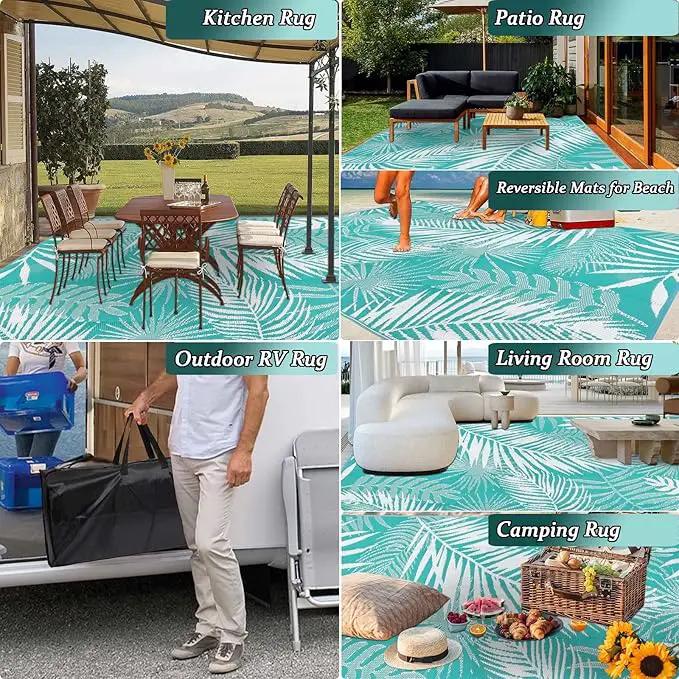 HiiARug Outdoor Rugs 9x12 for Patios Clearance Large Outdoor Rug, Outdoor Plastic Straw Rug RV Camping Rug Large Outdoor Mat for RV, Patio, Backyard, Deck, Picnic, Beach, Trailer, Camping by GreenHaven Gardens