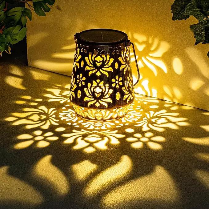 Solar Lanterns Outdoor Decor Waterproof,2Pack Flower Hanging Gifts for Women, Mom, Solar Garden Lights Metal Decoration for Outside,Yard, Patio,Garden,Porch,Pool by GreenHaven Gardens