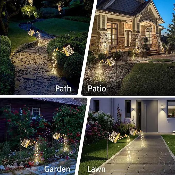 Otdair Solar Lights Outdoor Garden Decor, Metal Daisy Solar Watering Can Lights with 2 Lighting Modes, Outdoor Decorations for Yard, Garden, Patio, Pathway, Christmas, Gift for Mom Grandma by GreenHaven Gardens