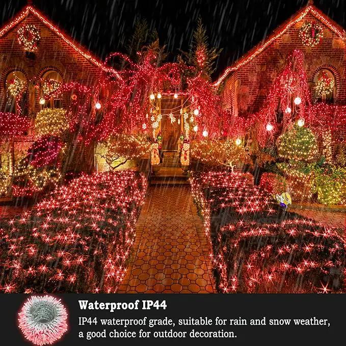 KNONEW 197FT 500 LED Christmas Lights Outdoor String Lights 8 Modes & Time Memory Fairy Light Plug in Waterproof LED String Lights for Xmas Yard Tree Wedding Party Holiday Decorations (Red) by GreenHaven Gardens