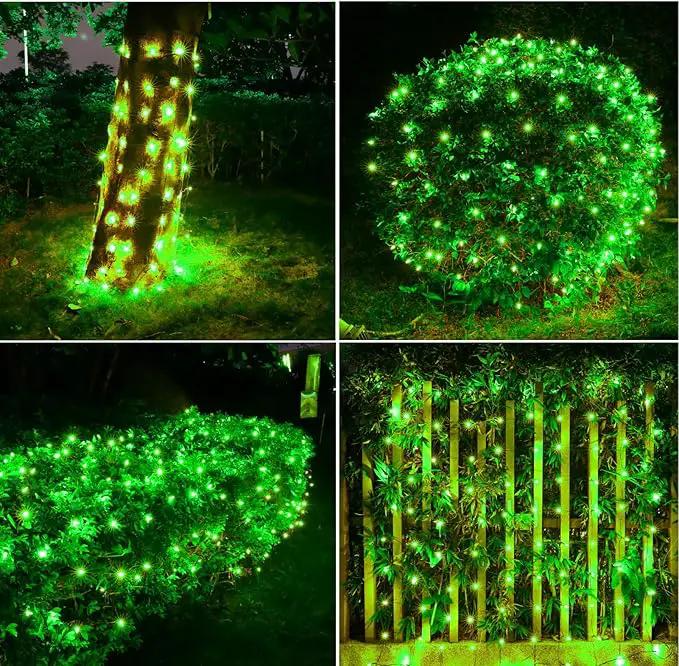 LED Christmas Net Lights for Bushes Outdoor,100 LED 5ftx5ft Waterproof 8 Modes Connectable Mesh Lights for Bushes,Garden,Yard,Trunk,Outdoor Christmas Decorations by GreenHaven Gardens