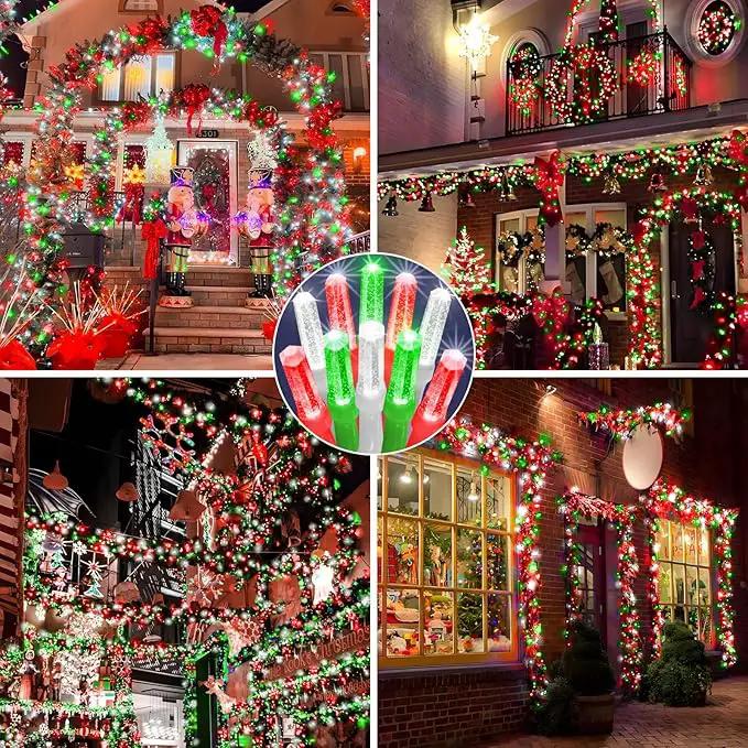Heceltt 360 LED 118 FT Christmas Lights Outdoor, 8 Modes Christmas Lights Plug in, IP44 Waterproof Led Christmas Lights with Timer and Memory for Xmas Yard Garden Decorations (Red Green and White) by GreenHaven Gardens