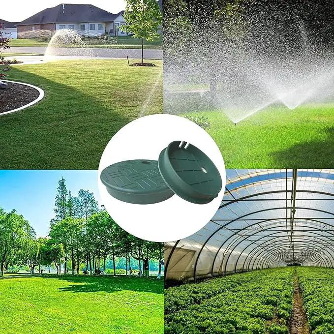 2 Pcs Valve Box Cover Lid ID 5.5" OD 6" Replacement Valve Box Irrigation Cover Ground Sprinkler Cover icv Cover Sprinkler Box Cover Lid Sprinkler Covers Garden Lawn Irrigation Box Lid by GreenHaven Gardens