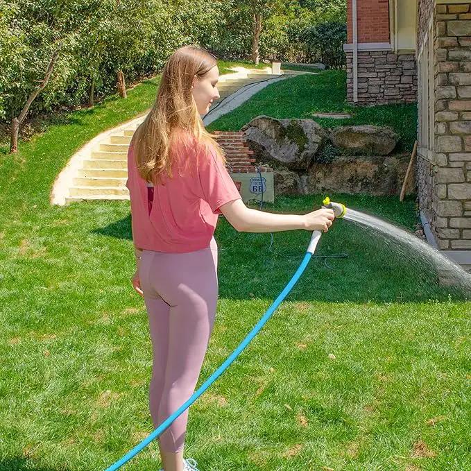 Fevone 25 ft Garden Hose, Heavy Duty Water Hose, Hybrid Polymer, Kink Resistance, Flexible, Durable, Leak Free, Aluminum Fittings, 3/4" GHT, 5/8" ID, 600 Psi, Drinking Water Safe by GreenHaven Gardens