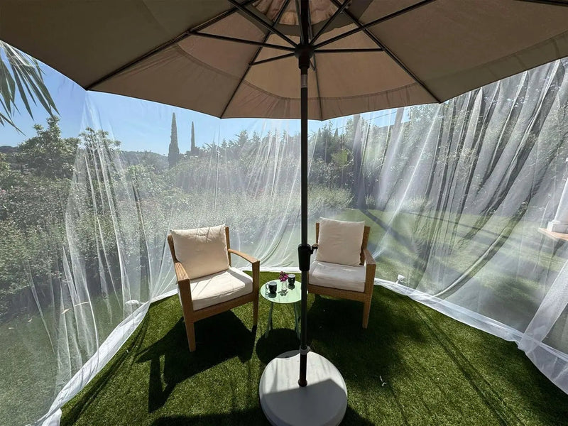 Mosquito Net for Umbrella 7.5 FT | Large Sizes & Fabric Designed for Outdoors | Insect House Screen Netting for Patio, Porch & Garden Terrace | Outside Canopy Bug & Fly Protection Enclosure by GreenHaven Gardens