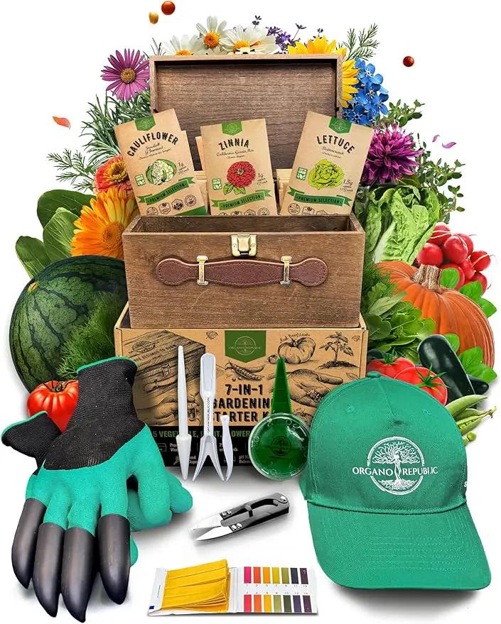 75 Herb & Vegetable Seeds Variety Pack, Garden Seed Starter Kit - Over 47,380 Non-GMO Heirloom Seeds for Planting Vegetables and Herbs Garden Seeds Gift Seed Box with Gardening Supplies, Survival Kit by GreenHaven Gardens