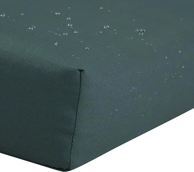 Classic Accessories Ravenna Water-Resistant 21 x 19 x 3 Inch Patio Seat Cushion, Mallard Green, Chair Seat Cushion by GreenHaven Gardens