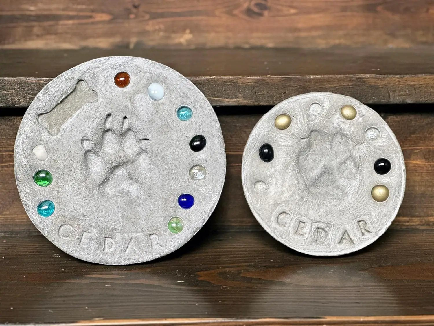 DIY Paw Print Stepping Stone Kit, Pet Memorial Stone, Pet Garden Stone (10 Inch) by GreenHaven Gardens