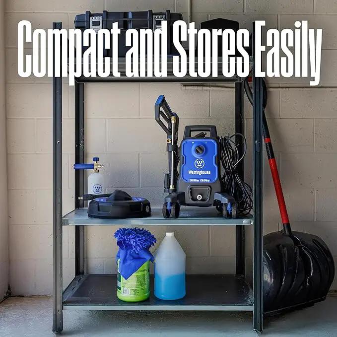 Westinghouse ePX3100 Electric Pressure Washer, 2300 Max PSI 1.76 Max GPM with Anti-Tipping Technology, Onboard Soap Tank, Pro-Style Steel Wand, 5-Nozzle Set, for Cars/Fences/Driveways/Home/Patios by GreenHaven Gardens