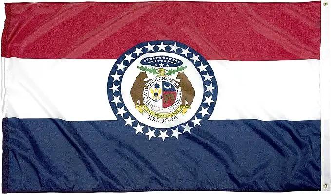 FlagSource Missouri Nylon State Flag, Made in the USA, 3x5' by GreenHaven Gardens