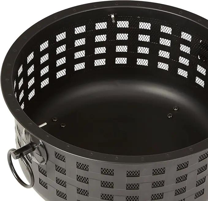 Amazon Basics 27 inch Steel Round Lattice Fire Pit by GreenHaven Gardens