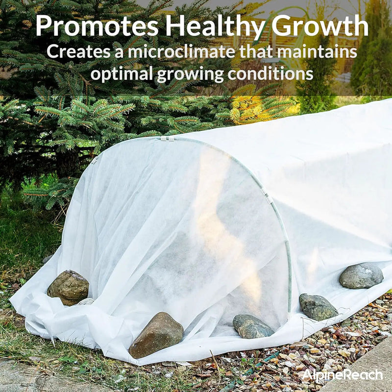 AlpineReach Plant Covers Frost & Sun Protection 10 x 50 ft - Thick 1.2 oz/yd² Freeze Blanket to Low 28 °F Temperatures Floating Row, Garden Fabric Material, Protect in Winter Cold, Gardening Down by GreenHaven Gardens