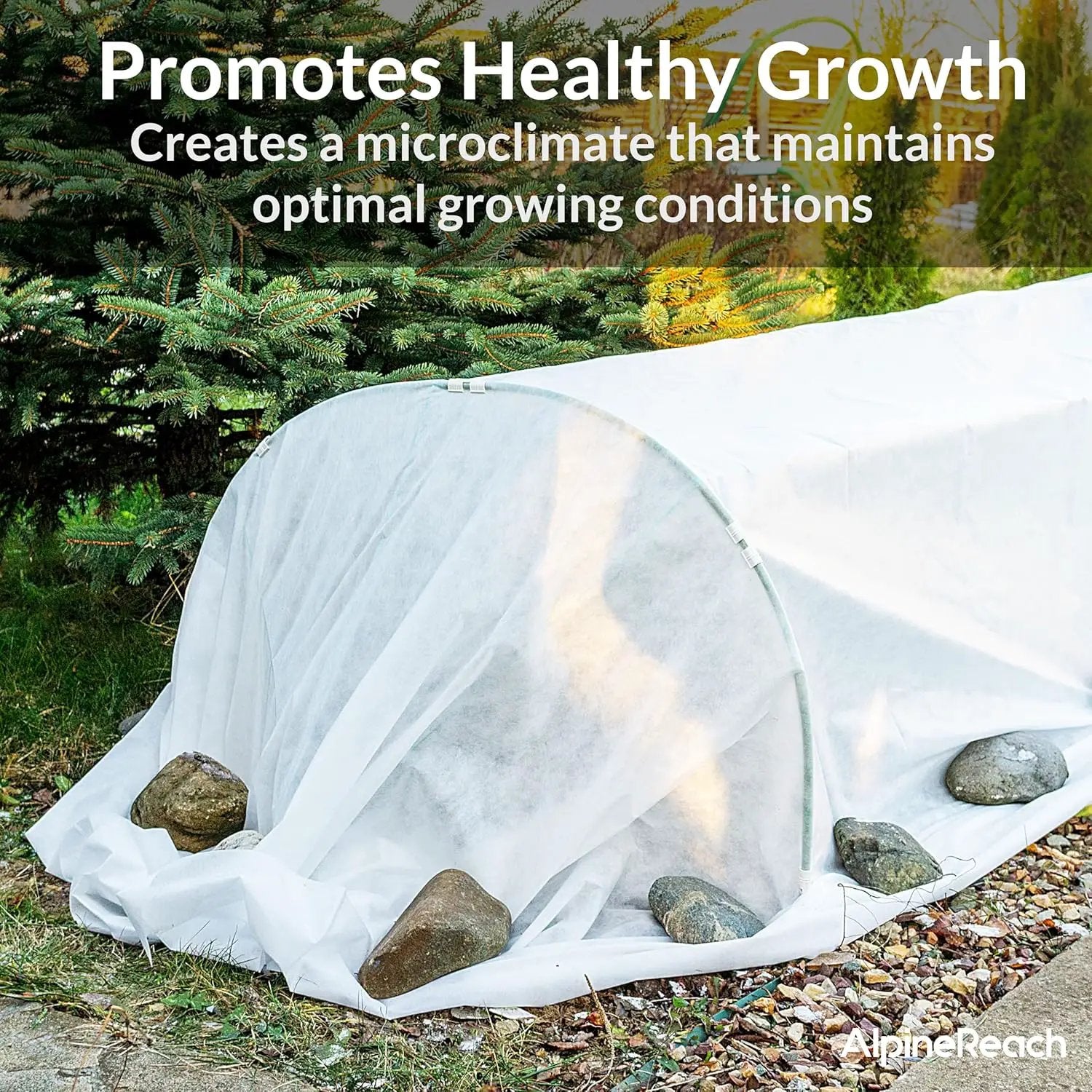 AlpineReach Plant Covers Frost & Sun Protection 10 x 30 ft - Thick 1.2 oz/yd² Freeze Blanket to Low 28 °F Temperatures Floating Row, Garden Fabric Material, Protect in Winter Cold, Gardening Down by GreenHaven Gardens