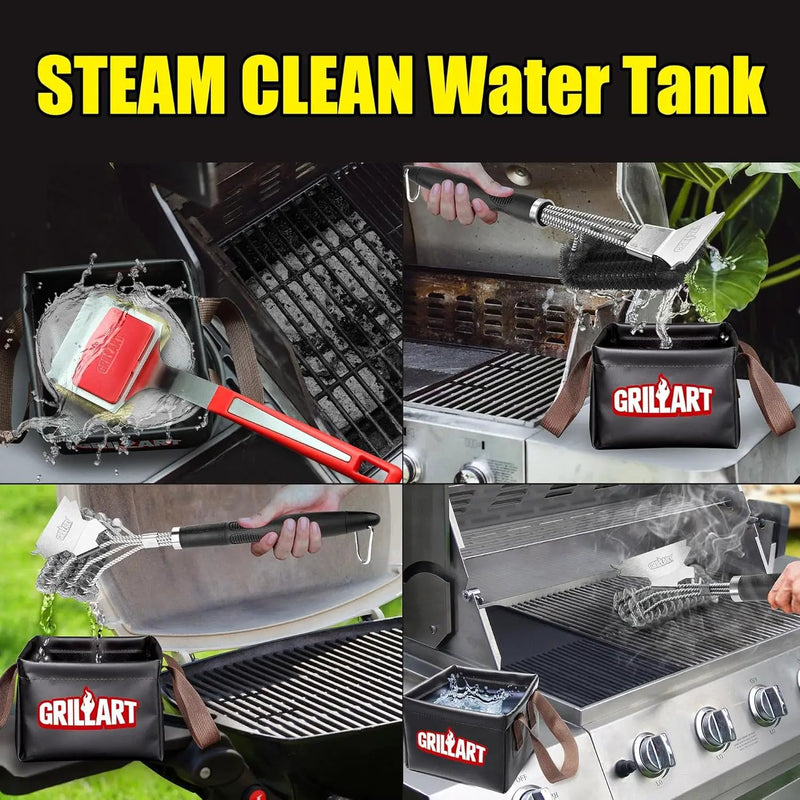 GRILLART Grill Brush Bristle Free, Soak Basin, Perfect Partner for SteamWizards Grill Brush (Only Soak Basin No Grill Brush) by GreenHaven Gardens