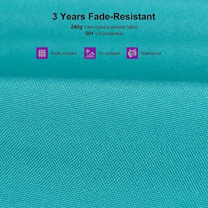 PURPLE LEAF 8 Feet Cantilever Patio Umbrella Square Umbrella with 360° Rotation and Aluminum Offset Hanging Outdoor Umbrella for Pool Garden Backyard Deck, Turquoise by GreenHaven Gardens