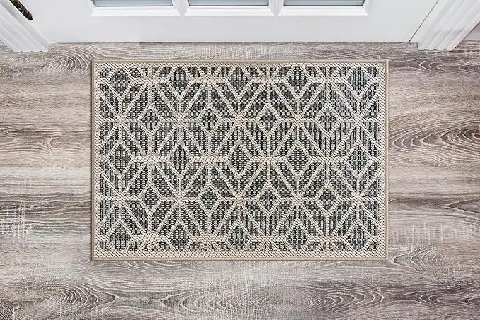 Rugshop Contemporary Geometric Indoor/Outdoor Area Rug 2' X 3' Blue by GreenHaven Gardens