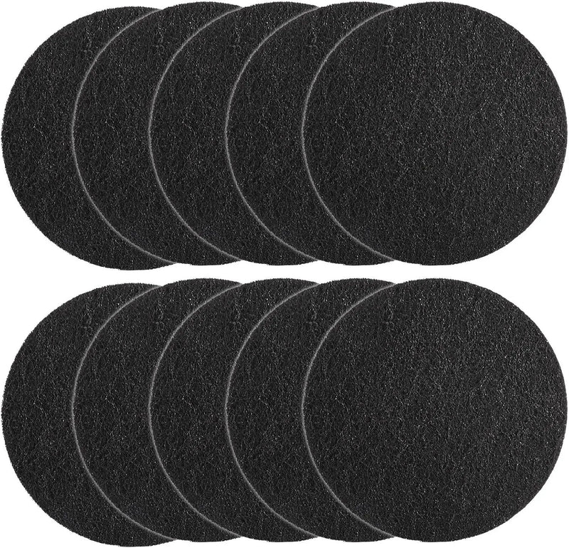 Charcoal Filters for Kitchen Compost Bin, 10 Pack Compost Filters for Countertop Bin Pail Replacement, Activated Charcoal Home Bucket Refill Sets, Round 6.7 Inch by GreenHaven Gardens