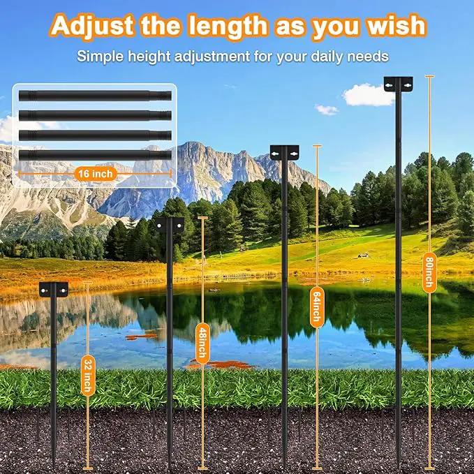 2 Pack 80 Inch Adjustable Bird Feeder Pole,Bird House Pole Suitable for Feeders & Birdhouse,Weather Station,Heavy-Duty Rustproof Design,Enhance Outdoor Decor & Birdwatching Experience by GreenHaven Gardens