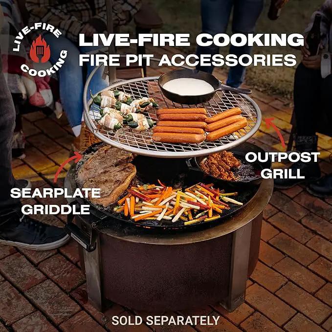 Breeo Smokeless Fire Pit (X Series 24, Corten Steel) | 27.5 inch Smokeless Firepit for Outside | 62 Pounds | Ideal for Families Compatible with Wide Range of Breeo Accessories by GreenHaven Gardens