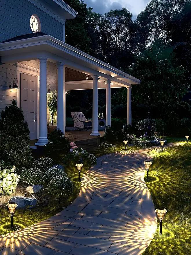 SOLPEX Solar Pathway Lights Garden Decor for Yard, Garden Lights Solar Powered Waterproof Landscape Lighting, Solar Outdoor Lights Porch Decor for Path Walkway Driveway (6 Pack Warm White) by GreenHaven Gardens