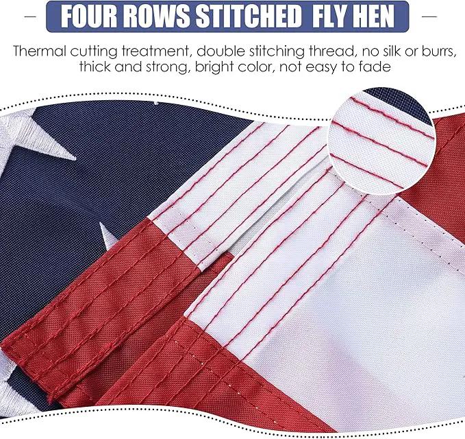 American Flag 5x8 Ft, USA US Flags Outdoor, Heavy Duty Durable, Embroidered Stars, Sewn Stripes and Brass Grommets by GreenHaven Gardens