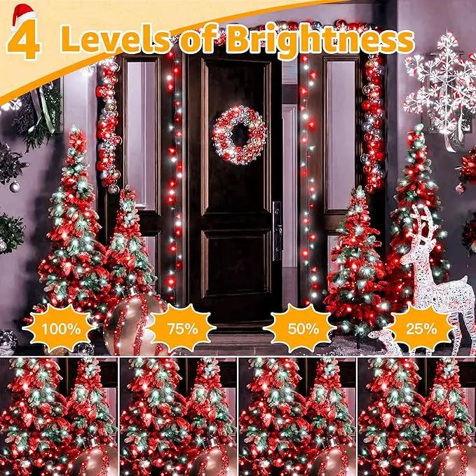 Ollny Christmas Lights Outdoor 800LED 262FT, Red and White Plug in Fairy Lights with Remote, 8 Modes Waterproof Timers Dimmable LED String Lights for Indoor House Outside Bedroom Patio Balcony by GreenHaven Gardens