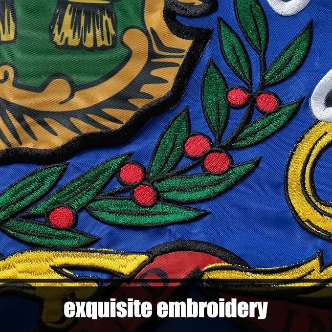 TOPFLAGS Pennsylvania Flag 3x5 Outdoor PA State Flags Double Sided Embroidered Longest Lasting Heavy Duty Polyester Stronger Brass Grommets 4 Stitched Hemming Perfect for Outside by GreenHaven Gardens