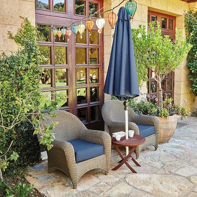 Classic Accessories Montlake Water-Resistant 23 x 20 x 4 Inch Patio Lounge Back Cushion, Heather Indigo Blue, Outdoor Loveseat Cushions by GreenHaven Gardens