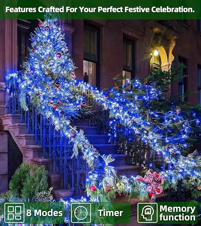 1500 LED Super Long Christmas String Lights, 492FT, Blue, Indoor/Outdoor, LED, Waterproof, Christmas, Holidays by GreenHaven Gardens