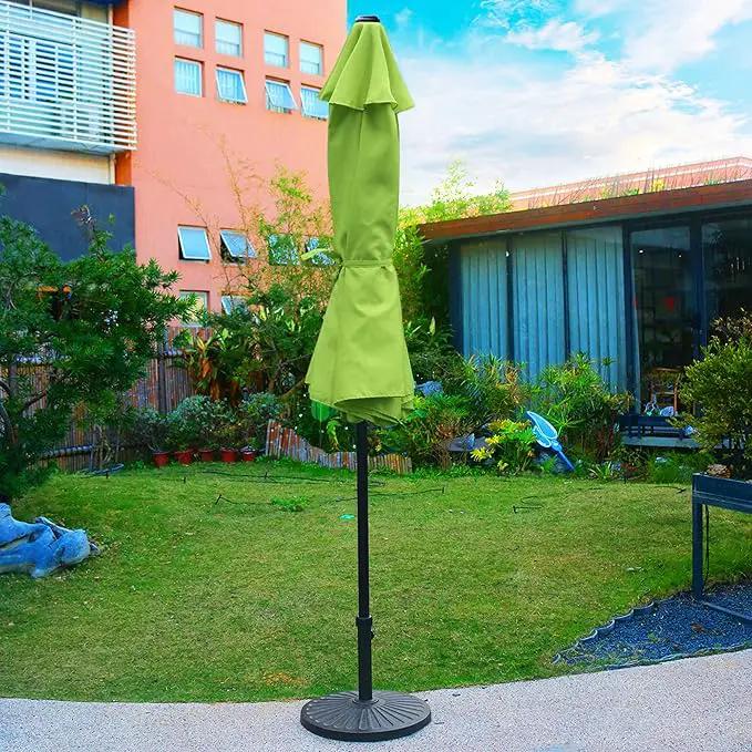 Sunnyglade 9' Patio Umbrella Outdoor Table Umbrella with 8 Sturdy Ribs (Grass Green) by GreenHaven Gardens