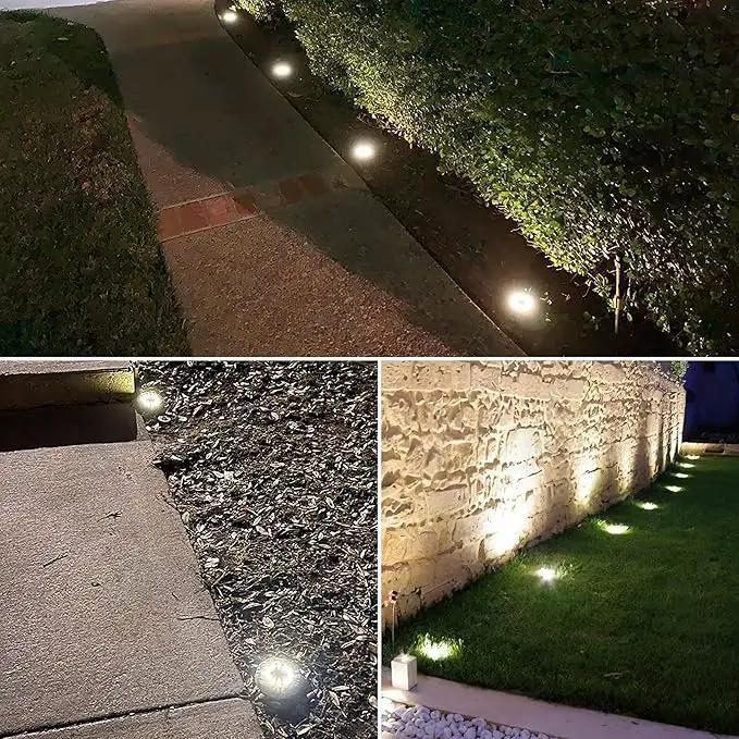 NFESOLAR Solar Ground Lights Outdoor 8 Pack, IP68 Waterproof Flat Solar Outdoor Lights for Garden, Bright Solar Powered Landscape Lighting for Yard Lawn Patio Driveway Walkway Decor (White) by GreenHaven Gardens
