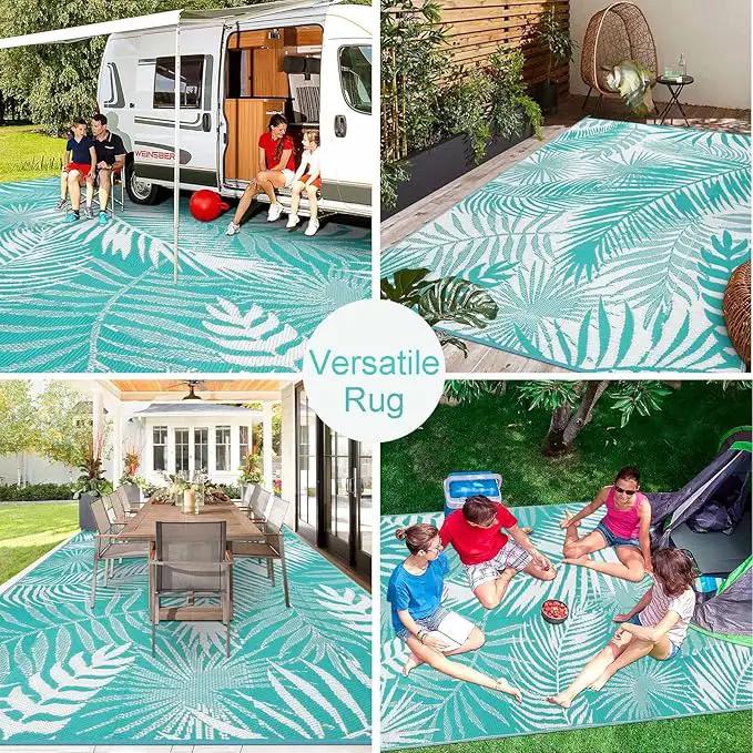 HiiARug Outdoor Rugs 9x12 for Patios Clearance Large Outdoor Rug, Outdoor Plastic Straw Rug RV Camping Rug Large Outdoor Mat for RV, Patio, Backyard, Deck, Picnic, Beach, Trailer, Camping by GreenHaven Gardens