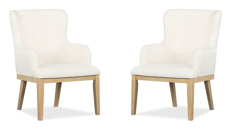 Somerset - Dining Arm Chair With Upholstered Seat & Back (Set of 2) - Butternut and Omari Natural by Unique Piece Furniture