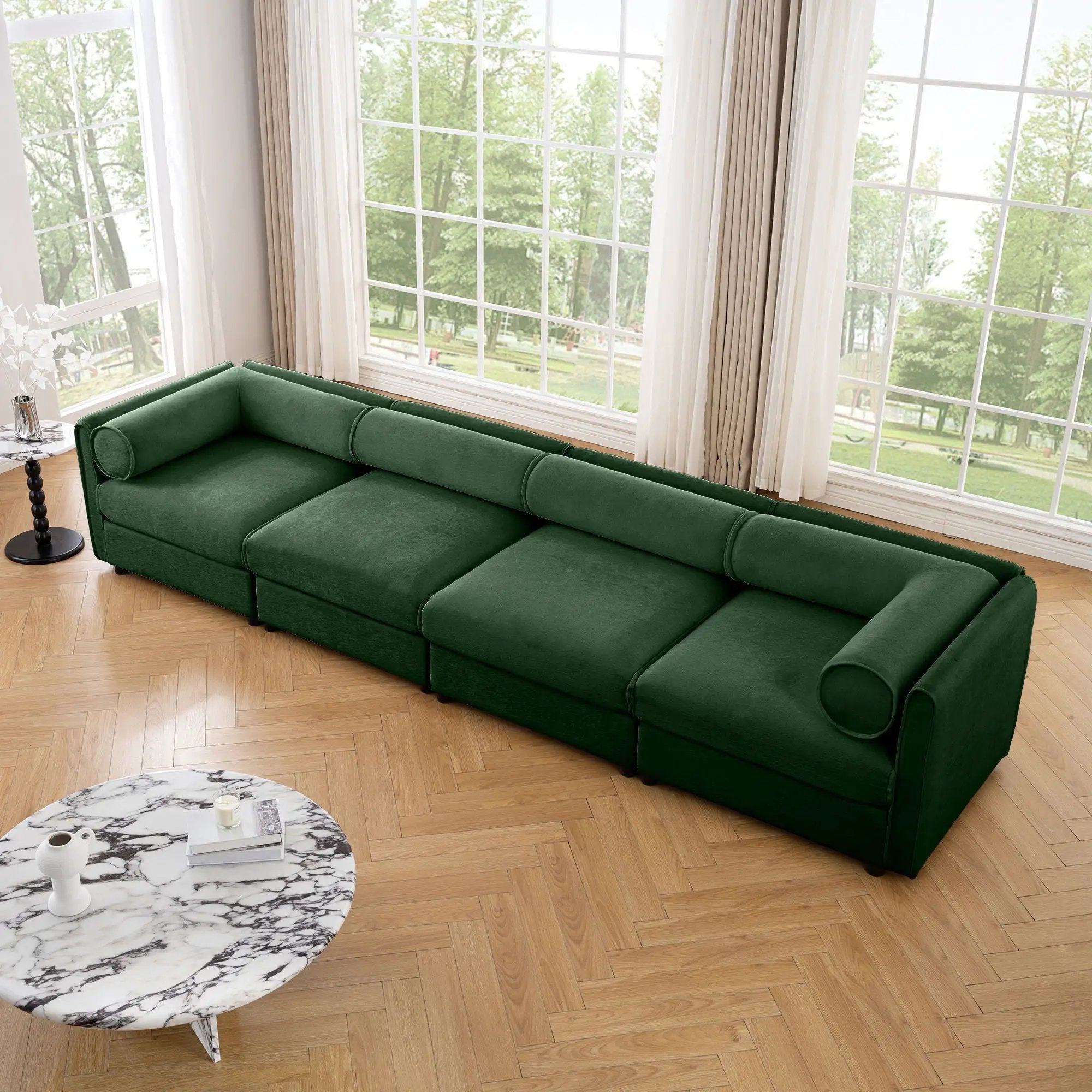 Stylish Sofa With Storage Seat And Cylindrical Backrest by Unique Piece Furniture