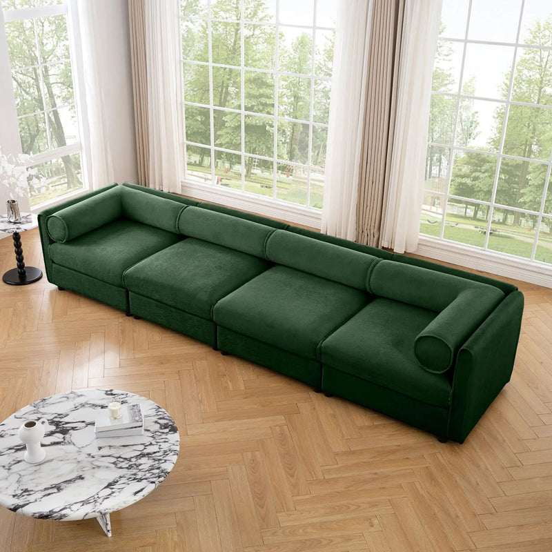 Stylish Sofa With Storage Seat And Cylindrical Backrest by Unique Piece Furniture