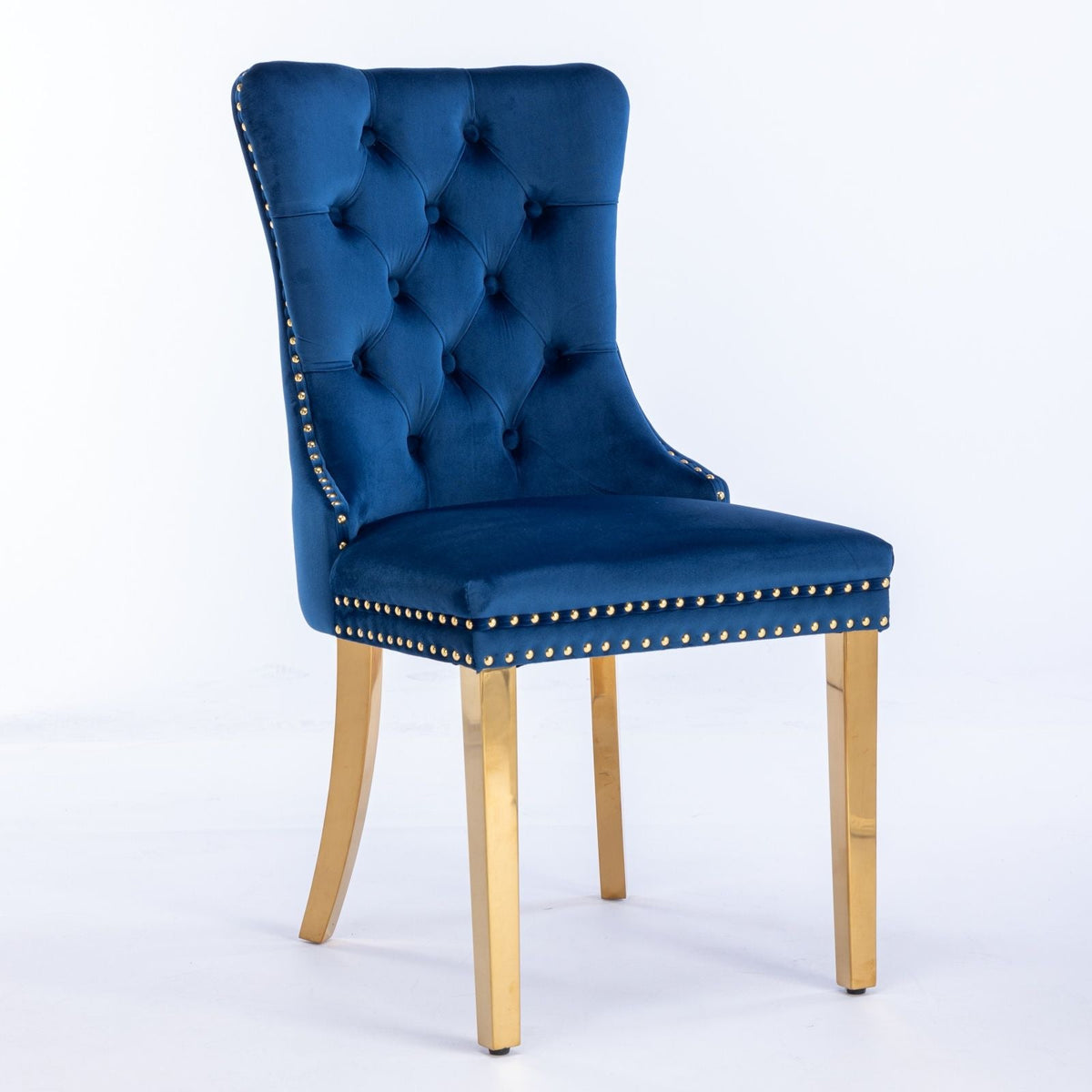 Modern Tufted Dining Chair Set of 2 with Velvet Upholstery - Nikki Collection, photo 16 of 28