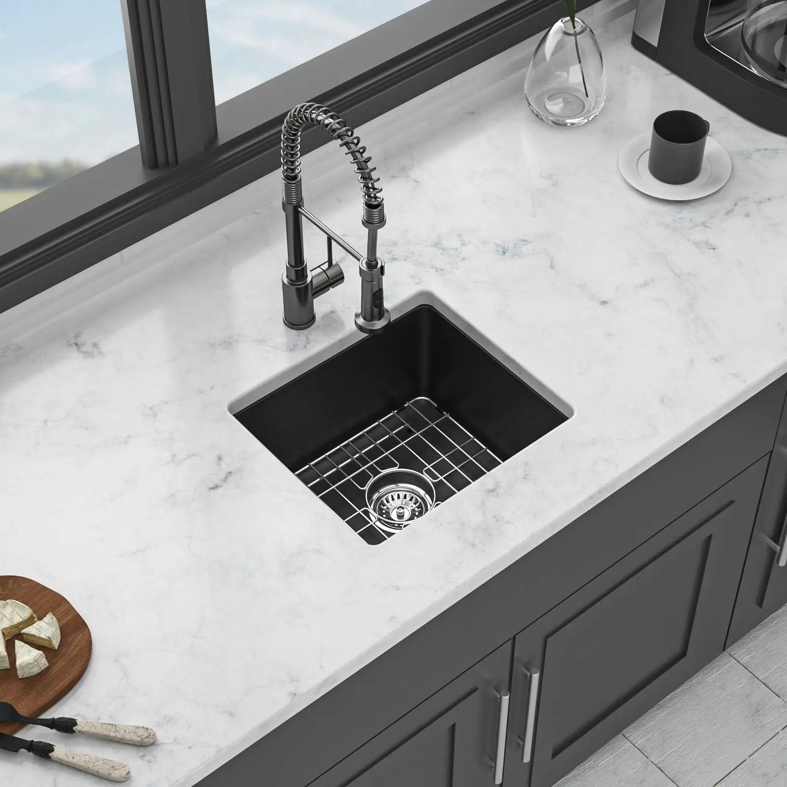 Modern Quartz Kitchen Sink Undermount Granite Composite by HouseOfZazla