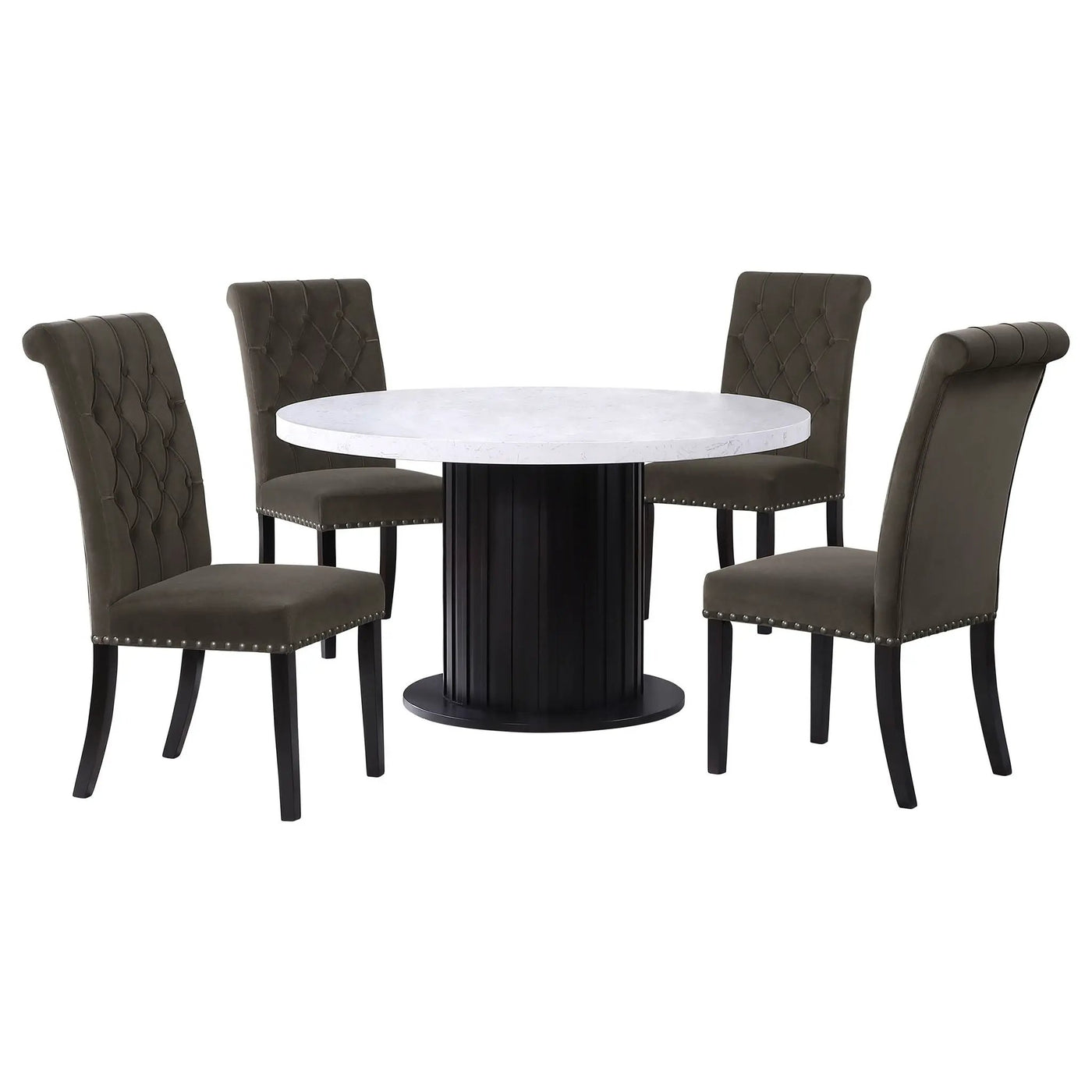 Sherry - 5 Piece Round Dining Table Set by HouseOfZazla