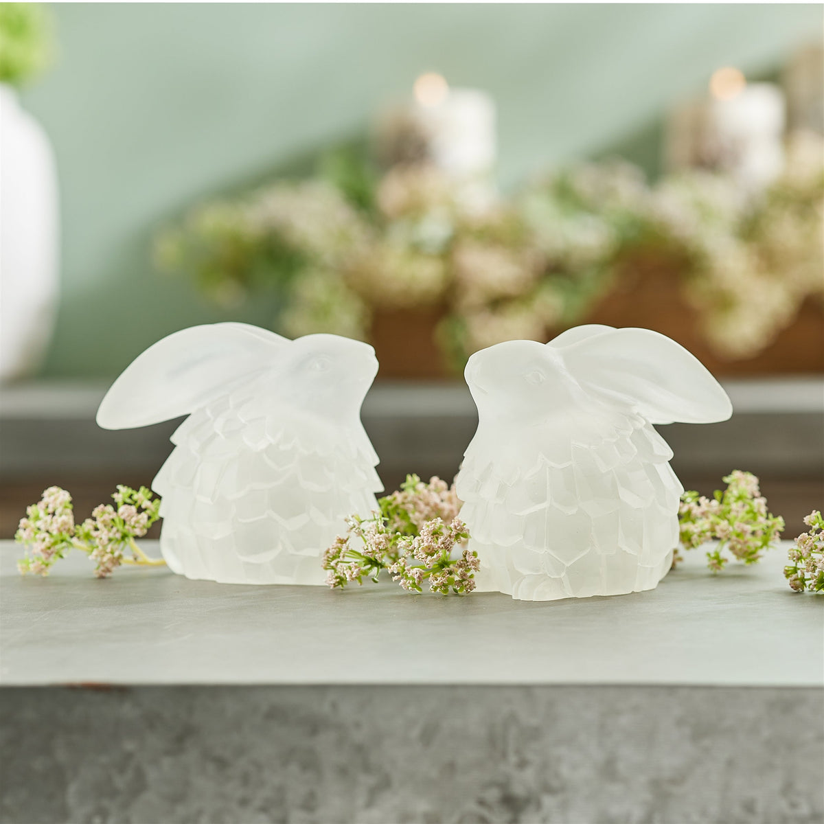 Frosted bunny figurine (set of 4), photo 4 of 4