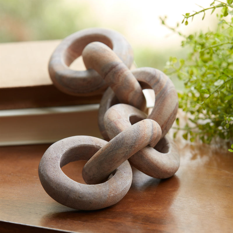 Sandstone chain link décor 11"l, photo 2 of 3